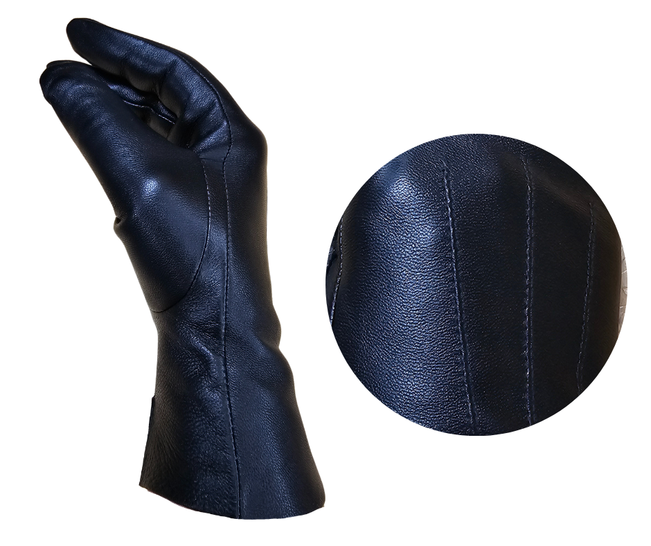 Adults Hurlford Black Leather Gloves