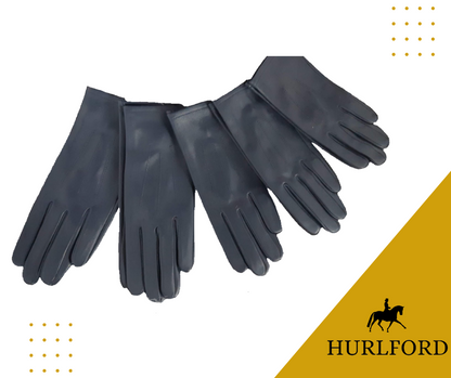 Childs Hurlford Navy Leather Gloves