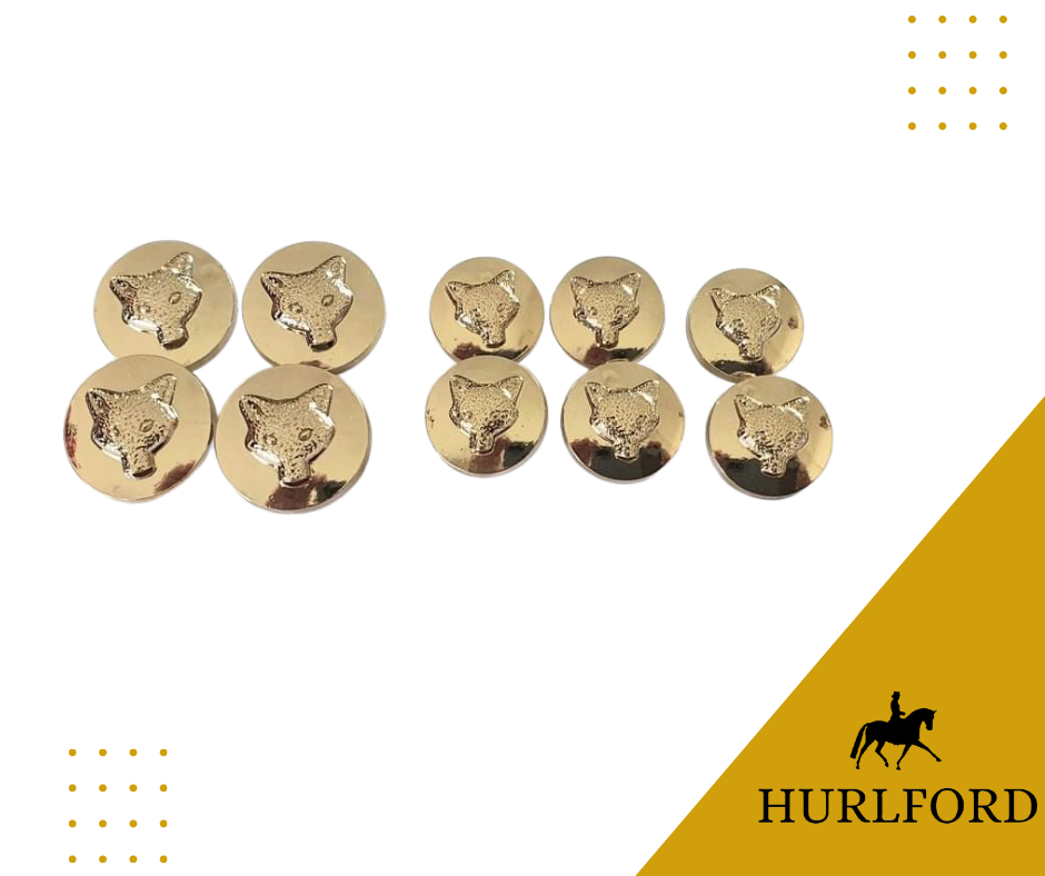 Foxhead Button Set Gold